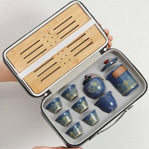 Bộ Ấm Trà Du Lịch Kèm Khay, Xách Tay Cao Cấp